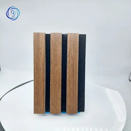 Panneau acoustique en MDF, échantillons gratuits, décoration intérieure, panneau acoustique à lattes en bois massif pour hall